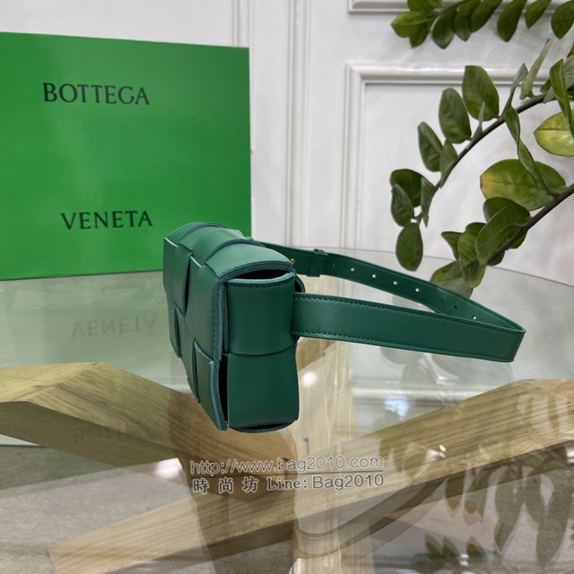 Bottega veneta高端女包 KF0015 牛油果色 寶緹嘉CAEESTTE腰包 BV經典款手工編織手包腰包胸包斜挎包  gxz1203